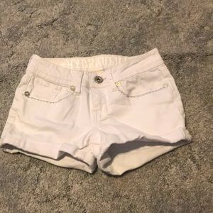 White Shorts w/ bling pockets
